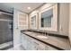 Elegant bathroom featuring double sinks, modern fixtures, and a large walk-in shower at 3348 S Corona St, Englewood, CO 80113