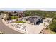 Expansive aerial view of the property showcasing the home's setting and landscaping at 6915 Tremolite Dr, Castle Rock, CO 80108