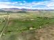 Aerial view of the property and surrounding area, beautiful rural landscape at 8602 N 39Th St, Longmont, CO 80503