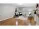 Living room showcasing hardwood floors and seating area with stylish furniture at 2047 S Milwaukee St # 4, Denver, CO 80210