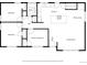 First floor plan featuring bedrooms, bath, kitchen, dining area, foyer, hall and living room at 585 Estes St, Lakewood, CO 80226