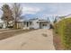 View of a single-story home with a driveway to the right and a walkway leading to the front door at 1945 Nome St, Aurora, CO 80010