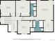 Third floor floorplan with hall, bedrooms, and bathrooms at 7965 Lakeshore Dr, Parker, CO 80134