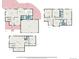 Three-story floorplan showcases the layout of the home's living spaces and bedrooms at 7965 Lakeshore Dr, Parker, CO 80134