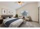 Primary bedroom featuring vaulted ceilings, neutral color palette, and sun-filled window at 22030 Hill Gail Way, Parker, CO 80138