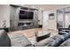 Relaxing living room featuring a sleek fireplace, TV, and modern decor at 338 Saint Paul St, Denver, CO 80206