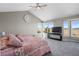 Bedroom featuring a vaulted ceiling and a large window with a view at 3603 Soaring Eagle Ct, Castle Rock, CO 80109