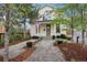 Charming home with a quaint covered porch, green door, pea gravel walkway, and American flag at 4508 Lowell Blvd, Denver, CO 80211