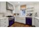 Stylish kitchen featuring custom cabinets, stainless appliances, open shelving, and a farmhouse sink at 4508 Lowell Blvd, Denver, CO 80211