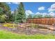 Backyard featuring a serene pond with rock edging and lush landscaping under a clear, blue sky at 3 Glenview Dr, Littleton, CO 80123