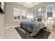 Charming bedroom with plush carpeting, natural lighting, large windows, and neutral decor for ultimate relaxation at 23696 E Del Norte Pl, Aurora, CO 80016