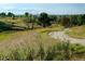 Beautiful view of a landscaped greenbelt, a natural walking path, and many lovely trees and green vegetation at 23696 E Del Norte Pl, Aurora, CO 80016