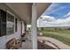 Scenic view from the front porch overlooking the expansive landscape and an American flag waving proudly in the distance at 35427 Welch Trl, Elizabeth, CO 80107
