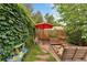 Landscaped backyard with play area, including a sandbox and toys at 1215 Jackson St, Denver, CO 80206