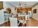 Kitchen with wooden cabinets and granite countertop at 1567 S Dallas Cir, Denver, CO 80247