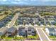 Panoramic aerial shot of a neighborhood, with the house highlighted and the property lines visible at 1135 Basalt Ridge Loop, Castle Rock, CO 80108
