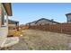 View of the backyard and wood fence at 25126 E Bayaud Pl, Aurora, CO 80018