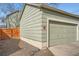 Detached garage with painted siding and concrete foundation, offering secure parking at 2650 Perry St, Denver, CO 80212