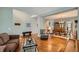Open floor plan featuring hardwood floors and views of the dining and living areas at 6892 Turnstone Ave, Castle Rock, CO 80104