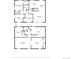 Detailed floor plan showcasing the layout of both floors, including bedroom, bath, kitchen, and living room dimensions at 6314 Brooks Dr, Arvada, CO 80004