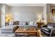 Comfortable living room with a sectional sofa, wood accents, and inviting decor at 434 Kings Crown Rd, Breckenridge, CO 80424