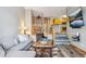 Open floorplan living area with a view of the dining and kitchen spaces at 434 Kings Crown Rd, Breckenridge, CO 80424