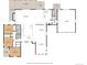 Detailed floor plan of the home showcasing the layout of the living spaces and bedrooms at 10886 E Crestline Cir, Englewood, CO 80111