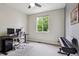Bright office space featuring a ceiling fan, natural light, and room for both work and leisure activities at 2934 Braeburn Way, Highlands Ranch, CO 80126