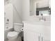 Bright bathroom featuring a shower-tub, white marble floors, and sleek white countertops at 1353 Reynolds St # 16B, Fort Lupton, CO 80621