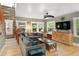 Cozy living room with large windows, hardwood floors, and comfortable seating at 1121 S Williams St, Denver, CO 80210