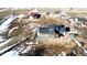 Aerial view of house and barn on acreage at 4022 Arleigh Dr, Berthoud, CO 80513