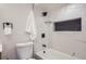Basement bathroom with marble shower and bath at 4022 Arleigh Dr, Berthoud, CO 80513