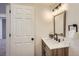 Basement bathroom with vanity and mirror at 4022 Arleigh Dr, Berthoud, CO 80513