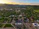 Beautiful aerial view of Golden, Colorado, showcasing its landscape at sunset at 409 Lookout View Dr, Golden, CO 80401
