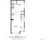 Detailed floor plan showcasing the layout of the home, including the living room, kitchen, and dining area at 1231 Newton St, Denver, CO 80204