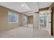 Finished basement space with carpet, natural light, and mirrored closet at 36921 Ruger Ct, Elizabeth, CO 80107