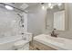 Stylish bathroom featuring a tub with marble tile and a modern sink at 36921 Ruger Ct, Elizabeth, CO 80107