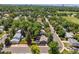 Neighborhood aerial view with tree-lined streets showcasing the home's location at 7092 E Mexico Ave, Denver, CO 80224
