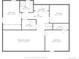 Basement floor plan with bedroom, bath, recreation room, laundry and storage at 7092 E Mexico Ave, Denver, CO 80224