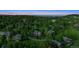Dusk aerial shot of homes with trees, showcasing the serene setting of the community at 24036 Currant Dr, Golden, CO 80401