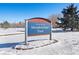 Meadowlake Park sign in Arvada, Colorado during winter at 12555 W 61St Ave, Arvada, CO 80004