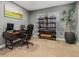 Functional home office featuring modern decor, carpet floors, and natural light at 14845 Haley Ave, Parker, CO 80134