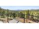 Expansive deck view showcasing stunning mountain and forest landscape for relaxing and taking in scenic views at 13415 S Resort Dr, Conifer, CO 80433