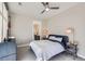 Serene bedroom with a calm aesthetic, featuring an ensuite bathroom and contemporary furnishings at 4200 W 17Th Ave # 1013, Denver, CO 80204