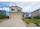 Charming two-story home with a two car garage and manicured lawn in a residential neighborhood at 4915 Parsons Way, Castle Rock, CO 80104