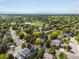 Overhead scene of a residential community, showing proximity to the community school and landscape at 7055 E Heritage S Pl, Centennial, CO 80111