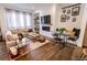 Cozy living room with a fireplace, comfortable seating, and stylish decor, creating a relaxing atmosphere at 1884 Ford St, Golden, CO 80401