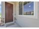 Inviting front entrance featuring a stylish door, visible house number, and decorative stone accents at 12738 Boggs St, Parker, CO 80134
