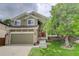 Charming two-story home featuring a stone facade, attached two-car garage and well-maintained lawn at 8652 Aberdeen Cir, Highlands Ranch, CO 80130