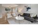 Open-concept living room and dining area with hardwood floors and contemporary furnishings at 8652 Aberdeen Cir, Highlands Ranch, CO 80130